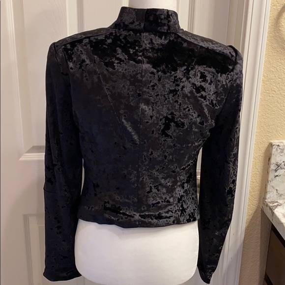 New Black Velvet Blazer Size M - Picture 6 of 7